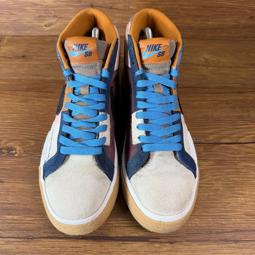 Nike SB Zoom Blazer Mid Premium ‘Mosaic Pack’ Suede Sneakers Men’s Size 7.5 Shoe - Picture 5 of 11